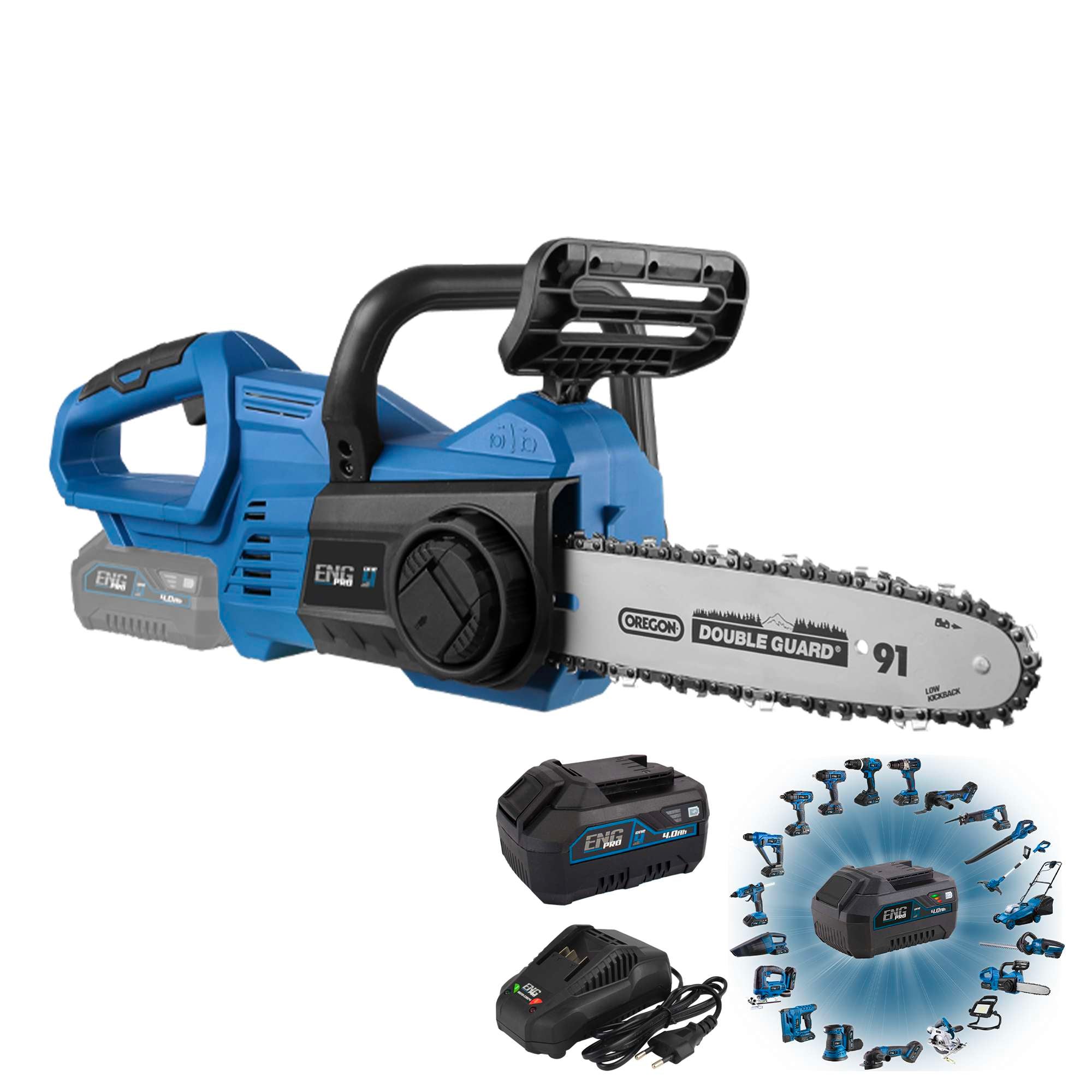 Motosega a batteria 250 mm - Linea professionale ONE4ALL 20V ENGPRO 1B20-ES00