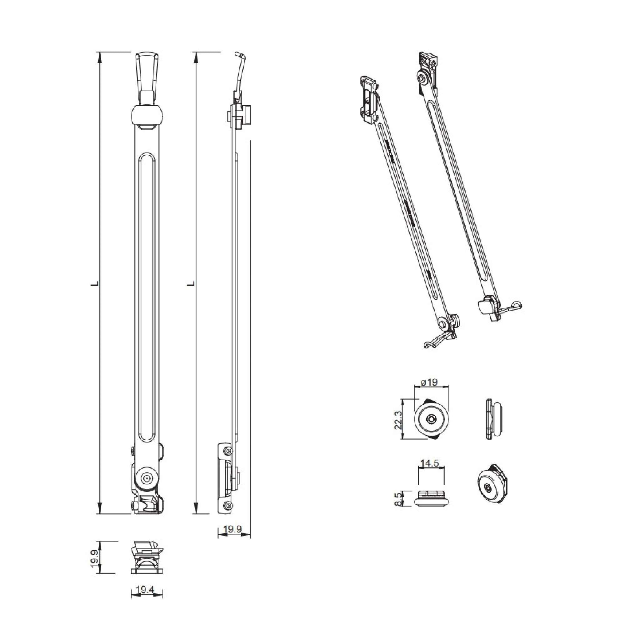 Limitatore di apertura per finestre con apertura a Vastitas - Master Italy