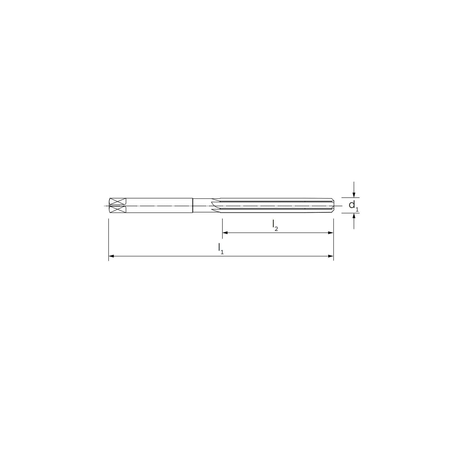 Alesatore a mano per applicazioni generiche taglia 7-8' DIN 206 (1-8)mm ILIX