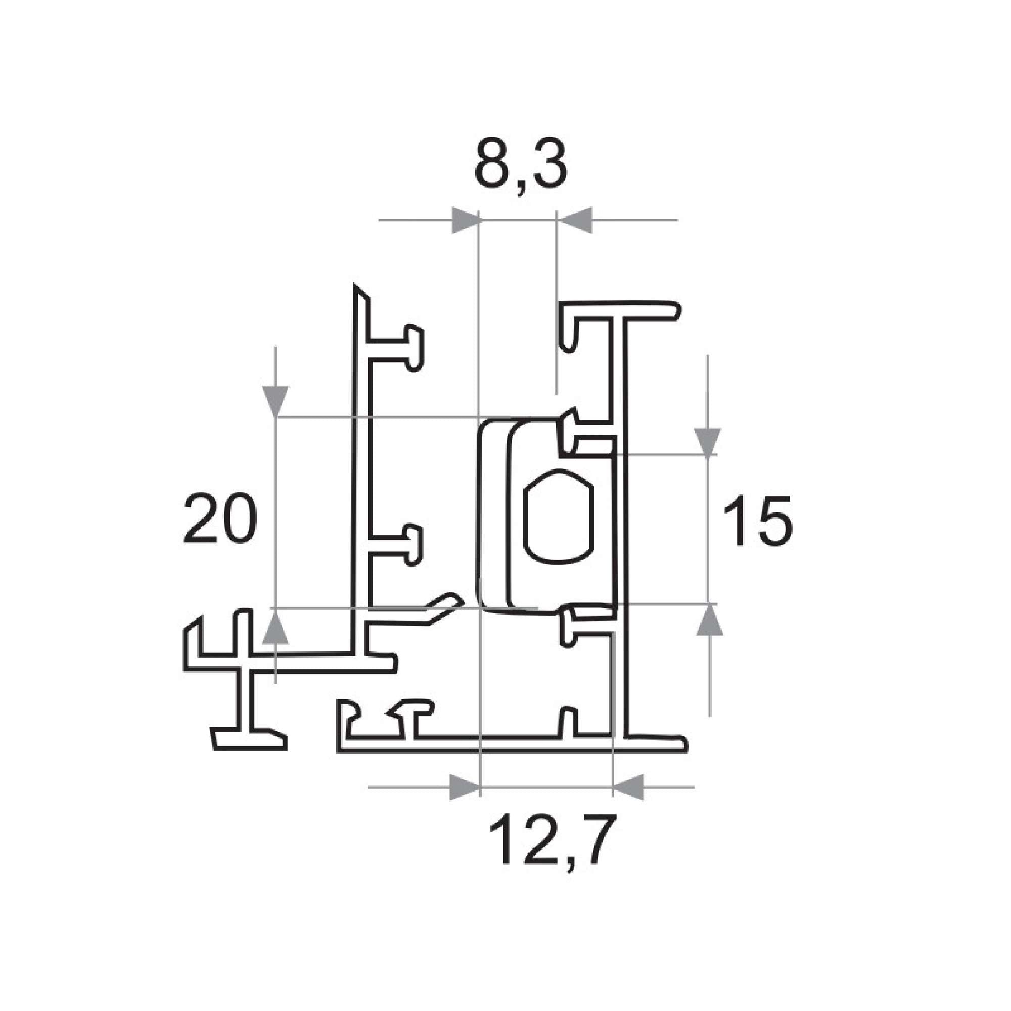 Catenaccio TITAN2 R40 220mm nero intenso opaco - Fapim 3720E_37
