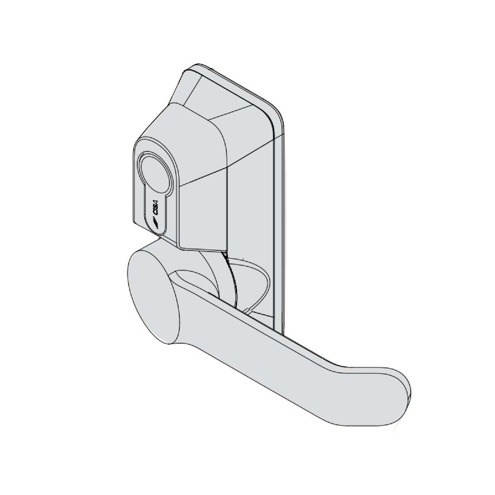 Placca con maniglia per maniglioni antipanico nero - CISA 07078.38.0