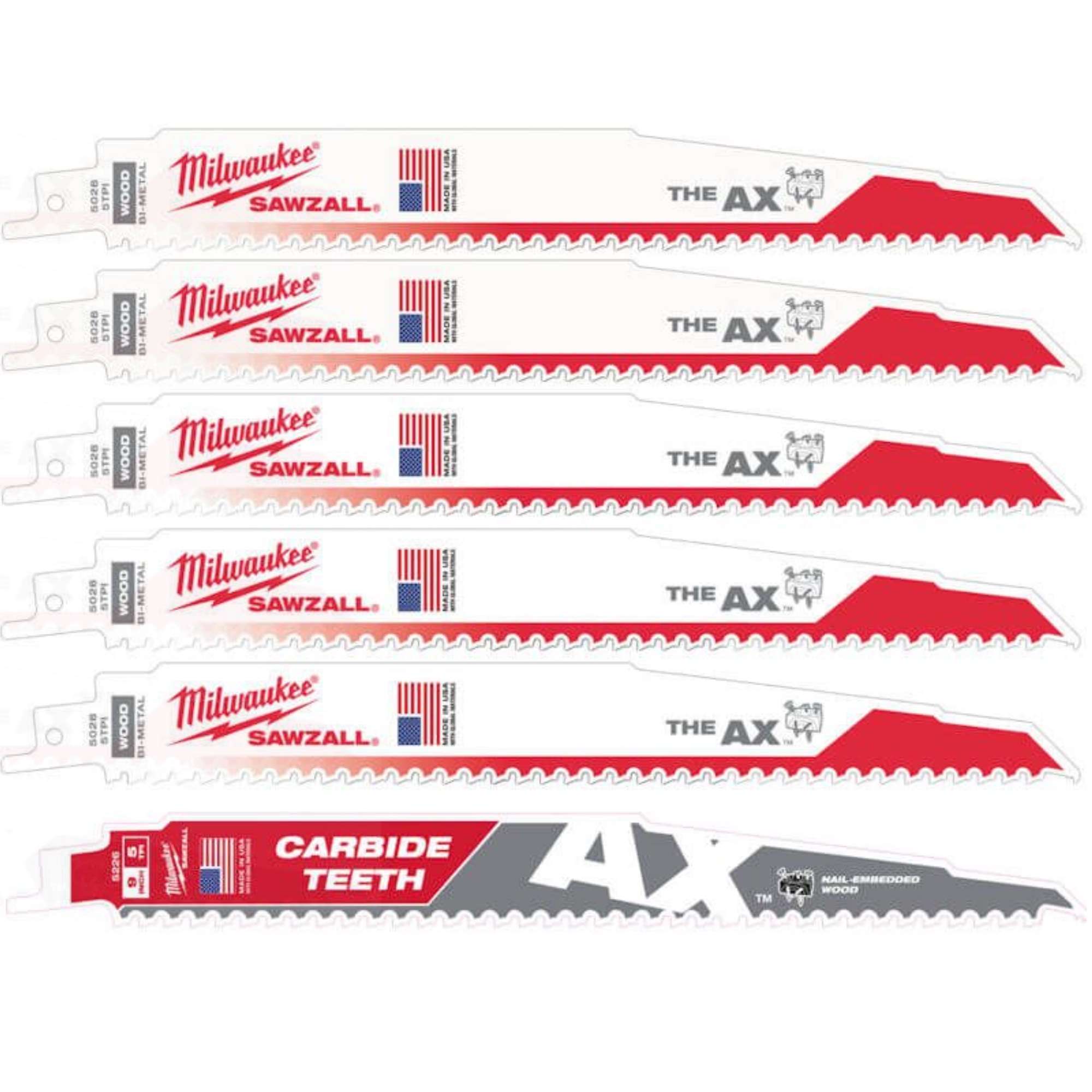 Set Lame Per Segaccio 6 Pezzi. - Milwaukee 48009028