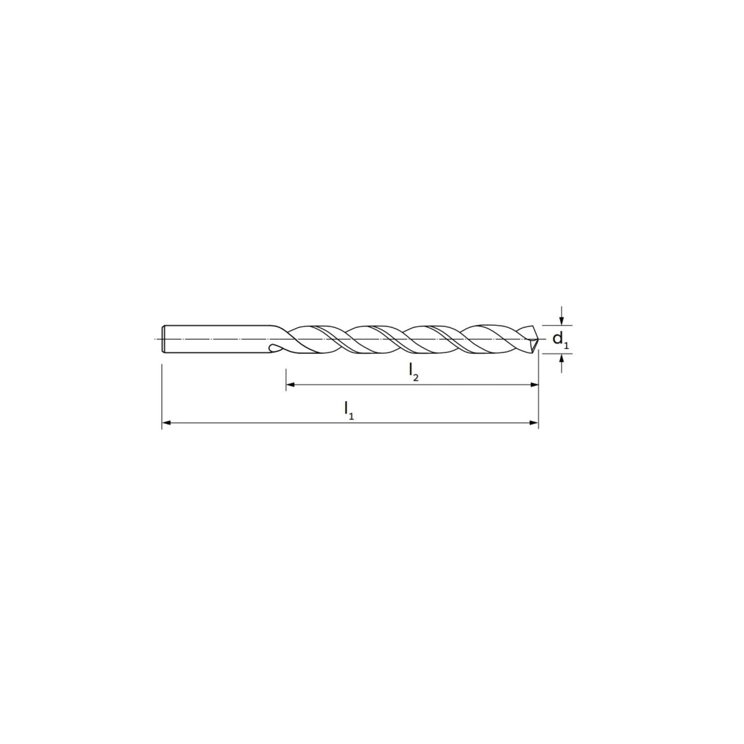 Punta cilindrica specifica forature profonde DIN 340 tipo STL (4,1 - 7) - ILIX