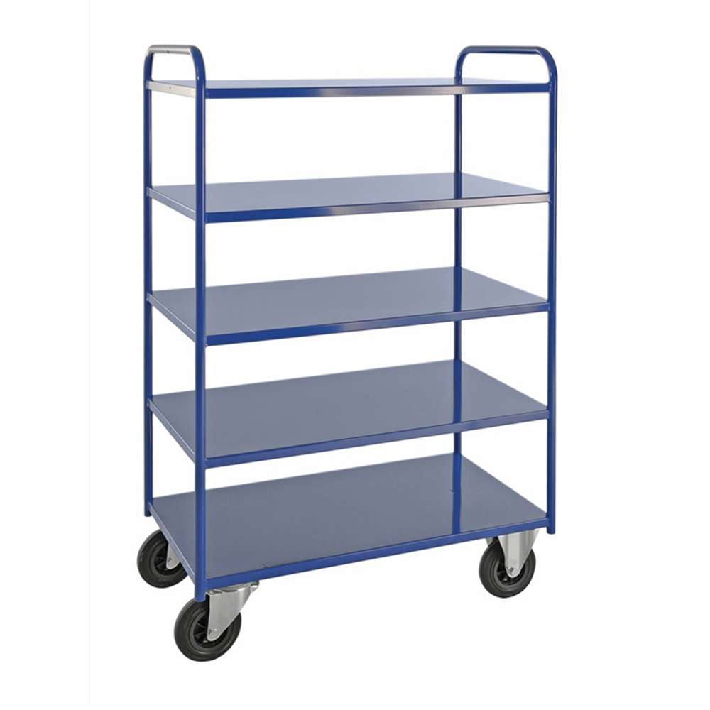 Carrello alto robusto 5 ripiani Blu KM4150-B Kongamek