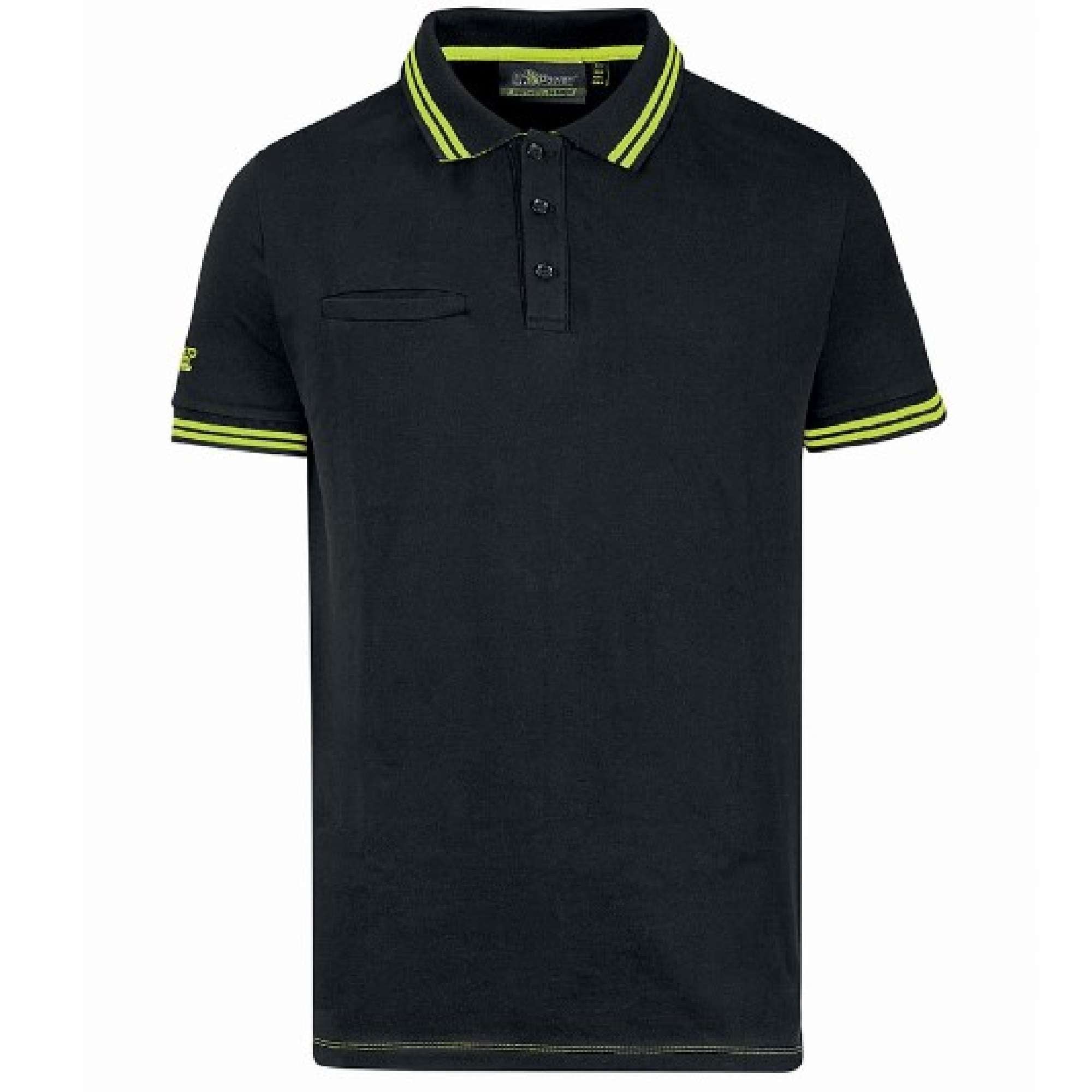 Polo Way manica corta colore nero taglia M - U-Power EY264BC M