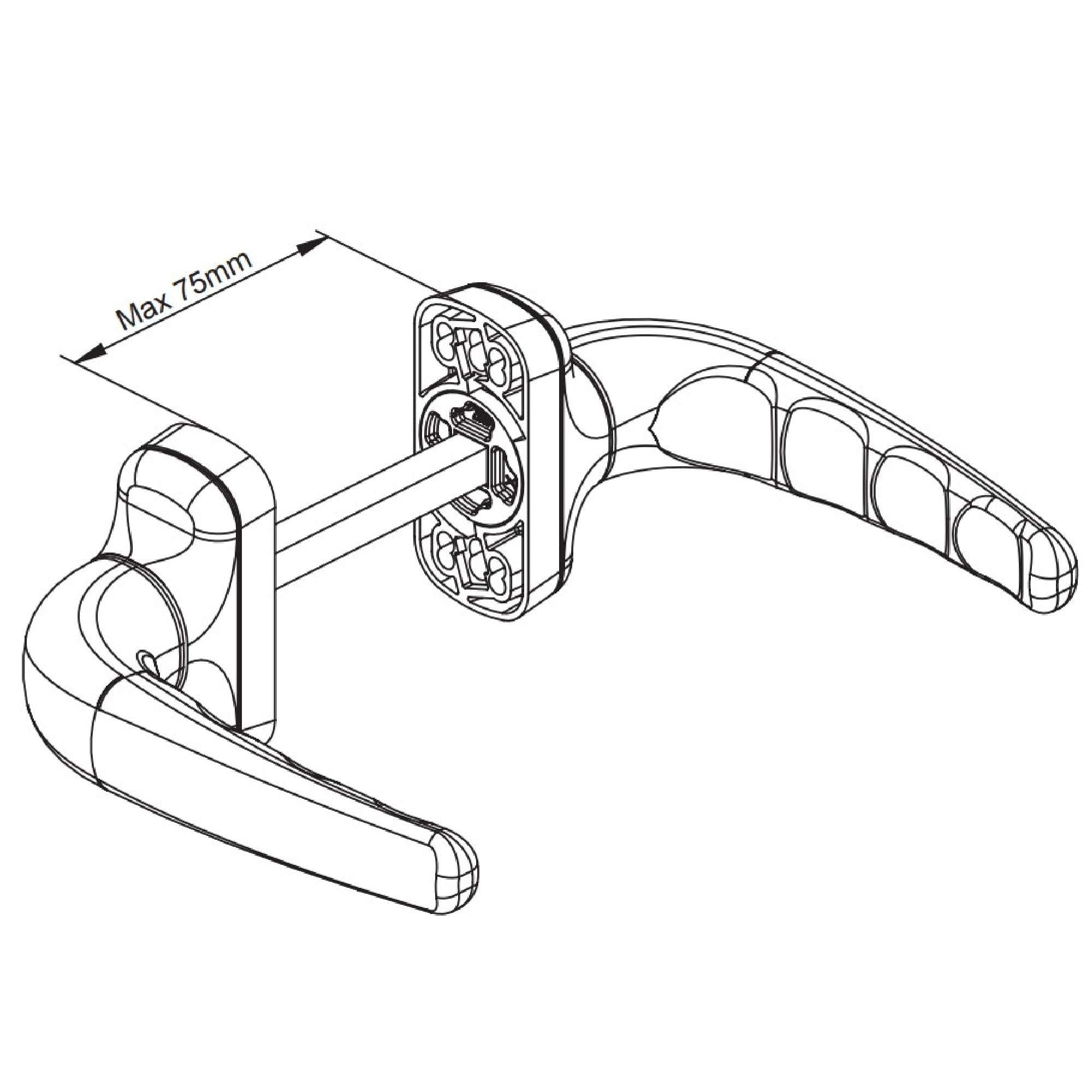Maniglia Comfort doppia in alluminio pressofuso - Mister Italy 3060