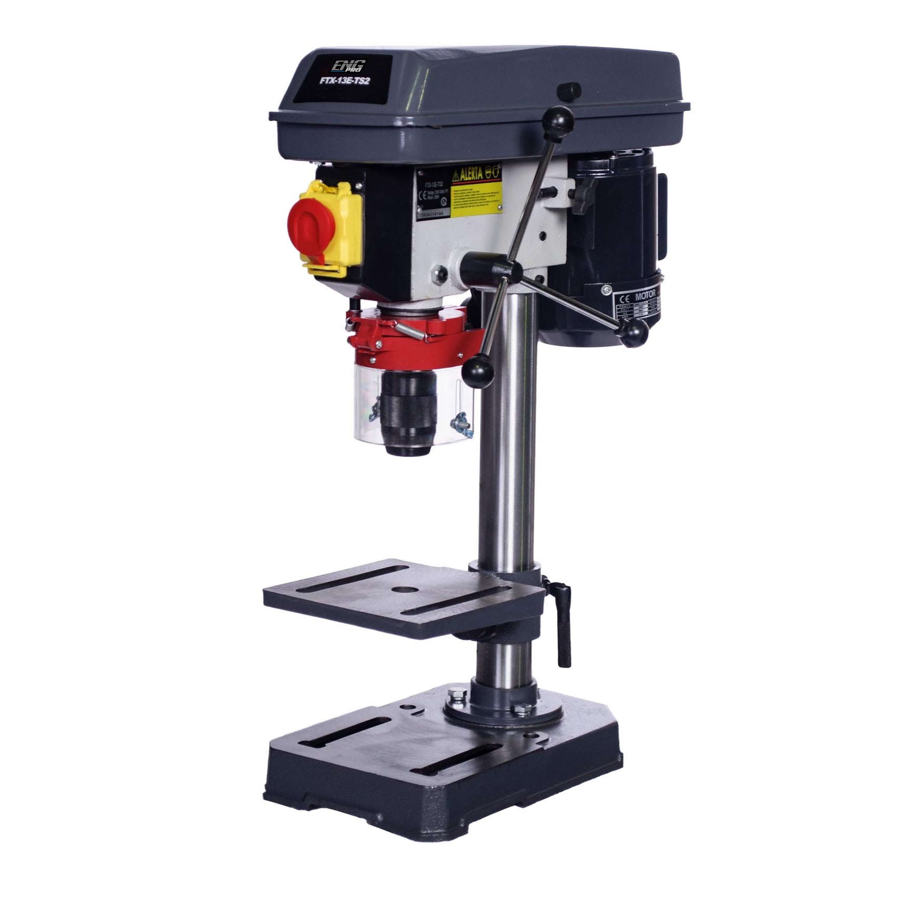 Trapano a Colonna 230V con Trasmissione a Cinghie e Mandrino Auto FTX-13E-TS2