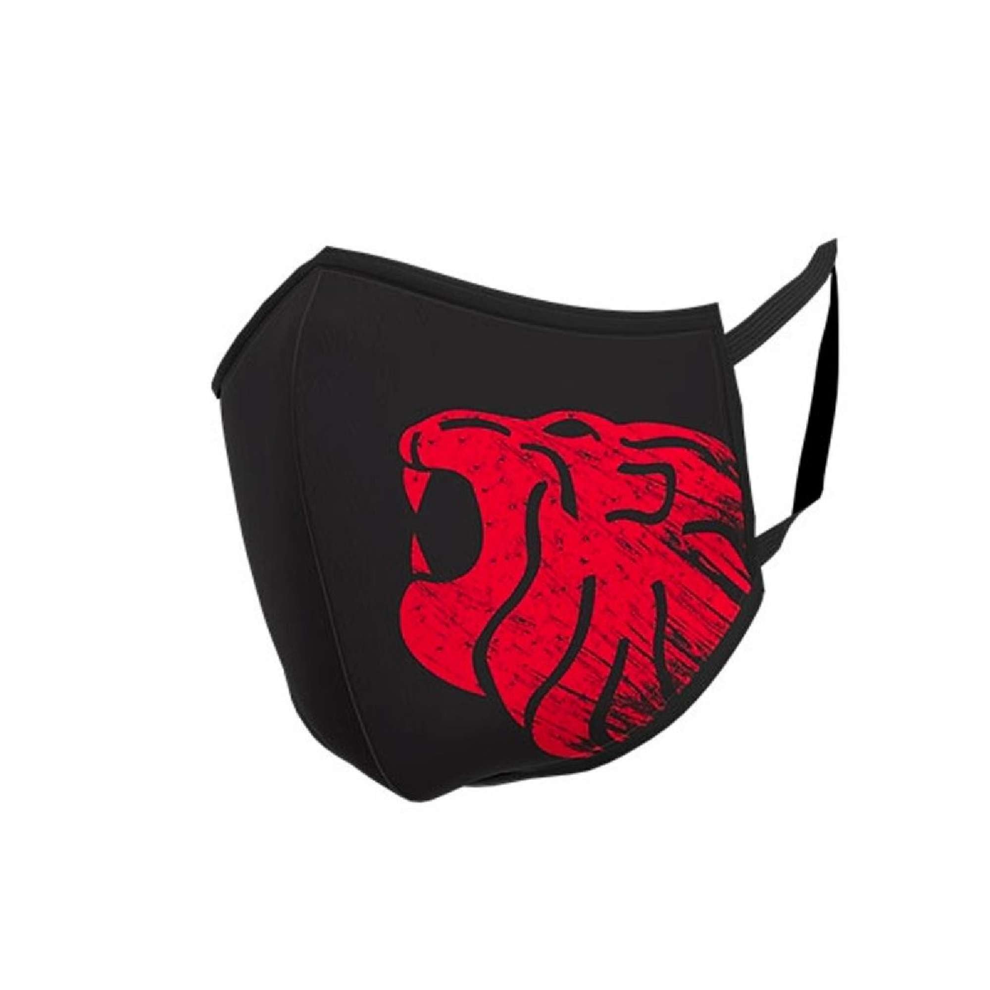 Mascherina Black Carbon rossa e nera modello Lion taglia unica - U-Power AC209BC