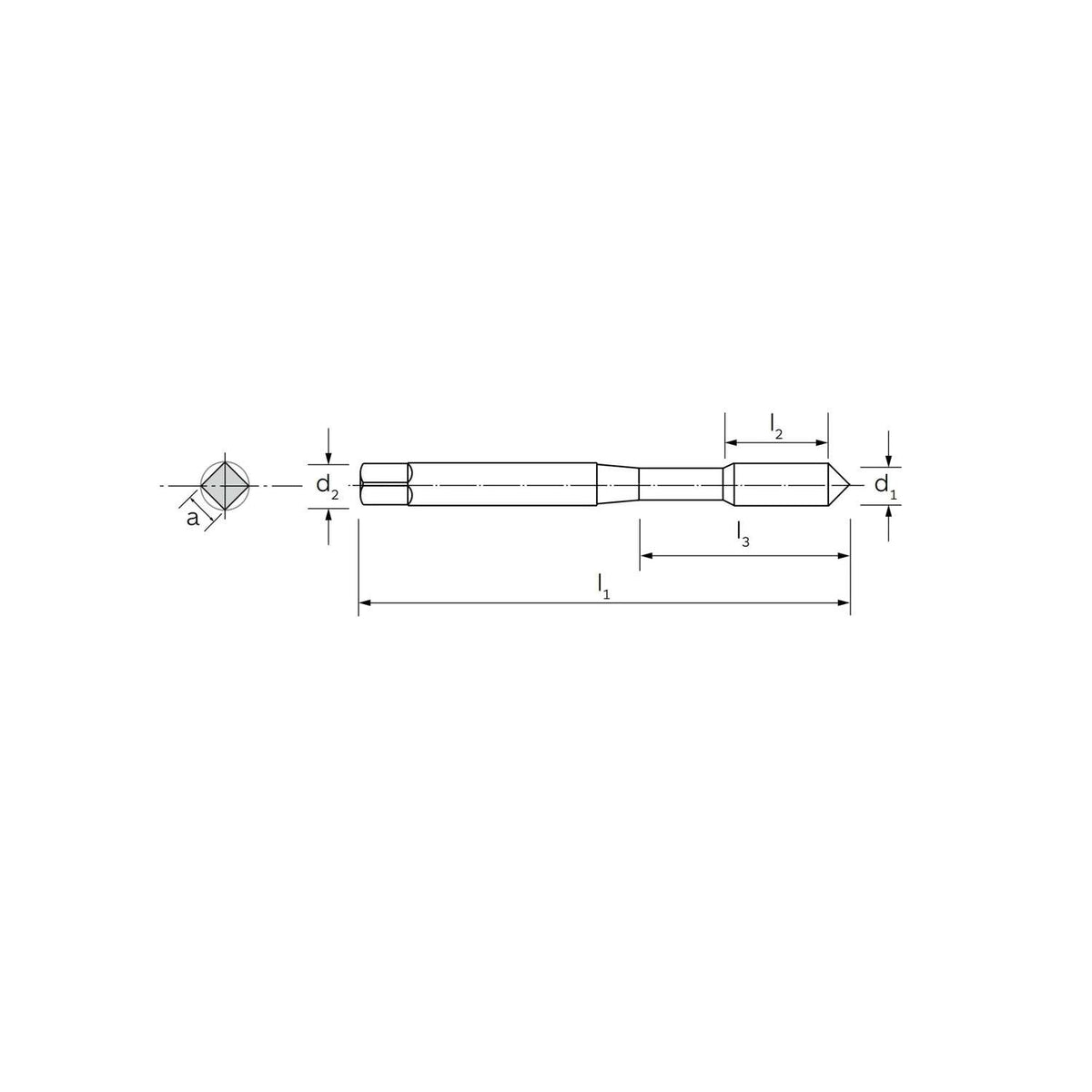Maschio a macchina specifico per acciaio inox tipo VA DIN 371 2,3 - ILIX