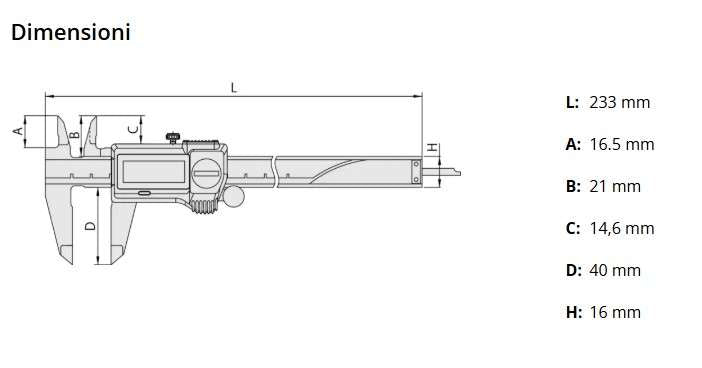 Calibro ABS impermeabile IP67 0-150 mm 500-706-20 - Mitutoyo
