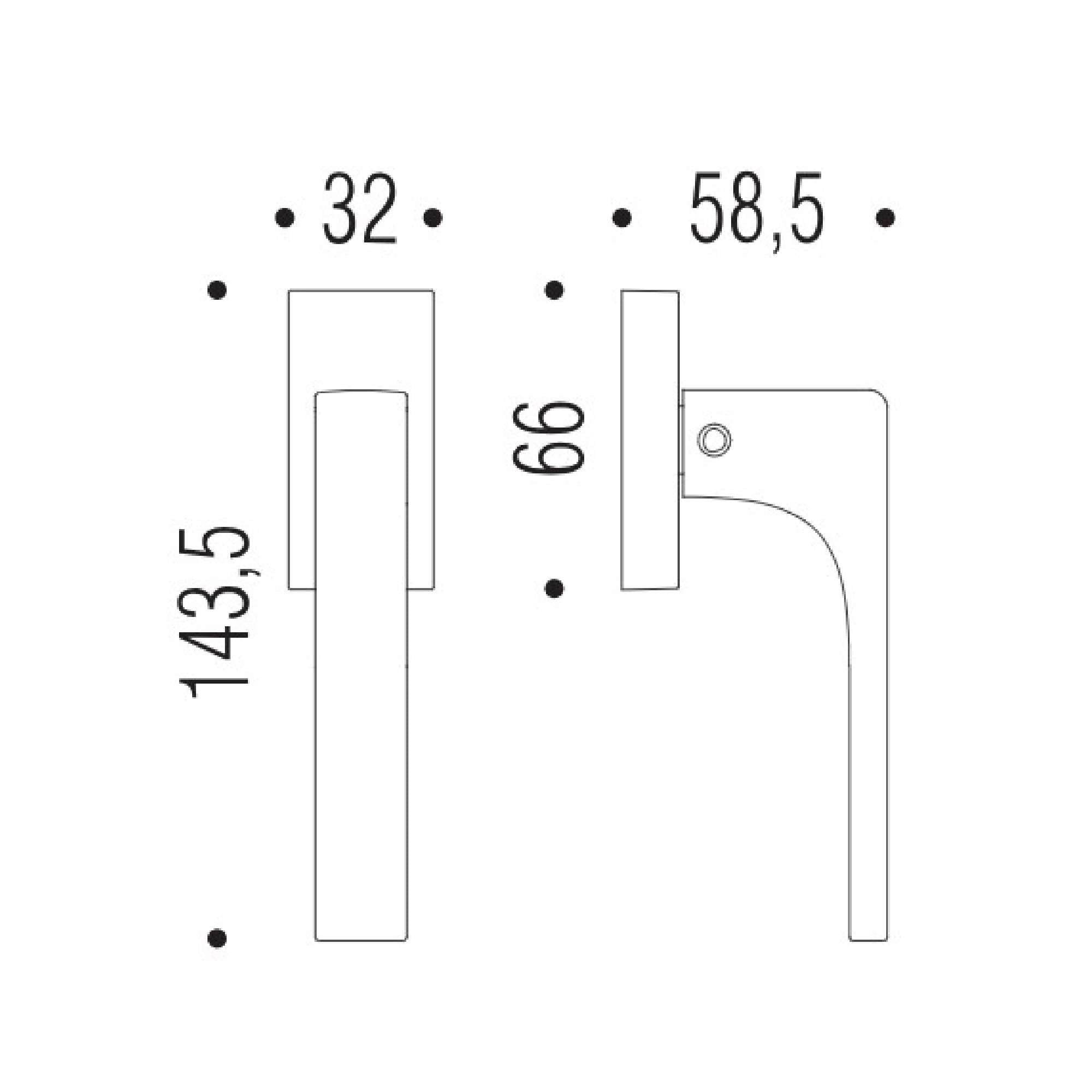Maniglia martellina Robocinques - Colombo Design ID72DK/SM
