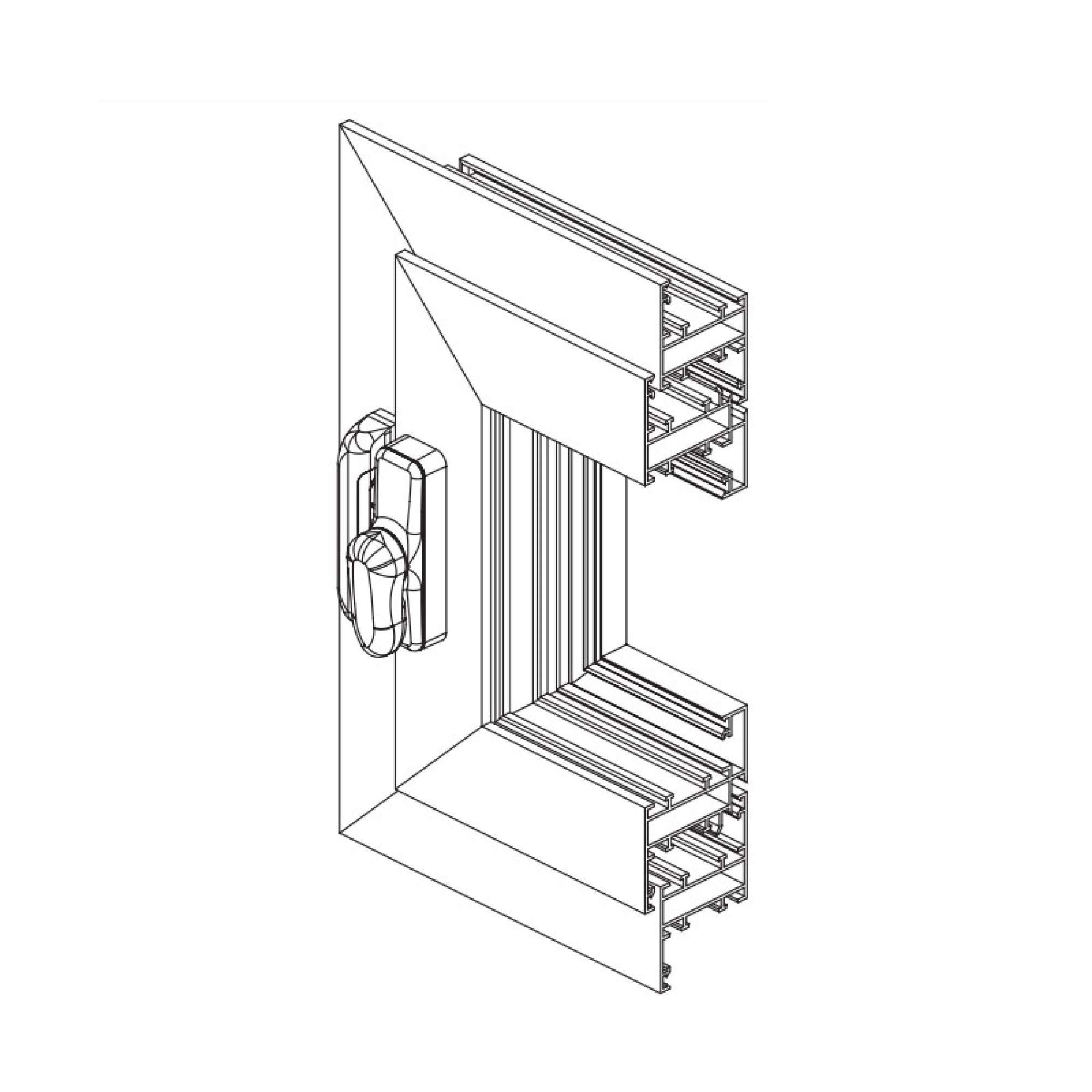 Maniglia a tavellino con copricassa a rotazione con impugnatura ridotta - Mister Italy 3032