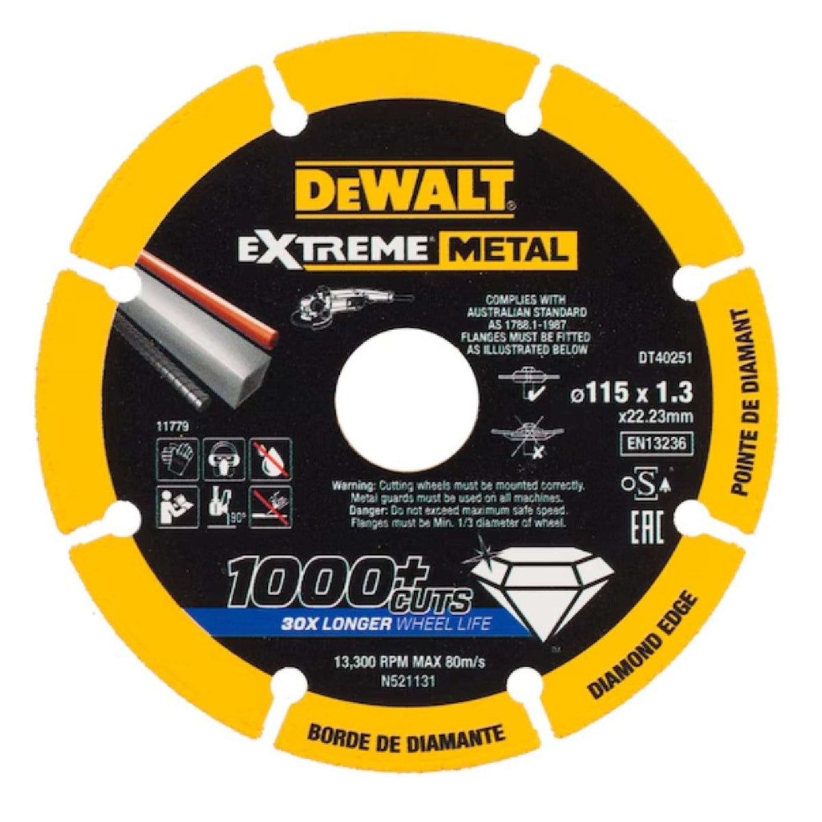 Disco diamantato Extreme per ferro e rame - Dewalt