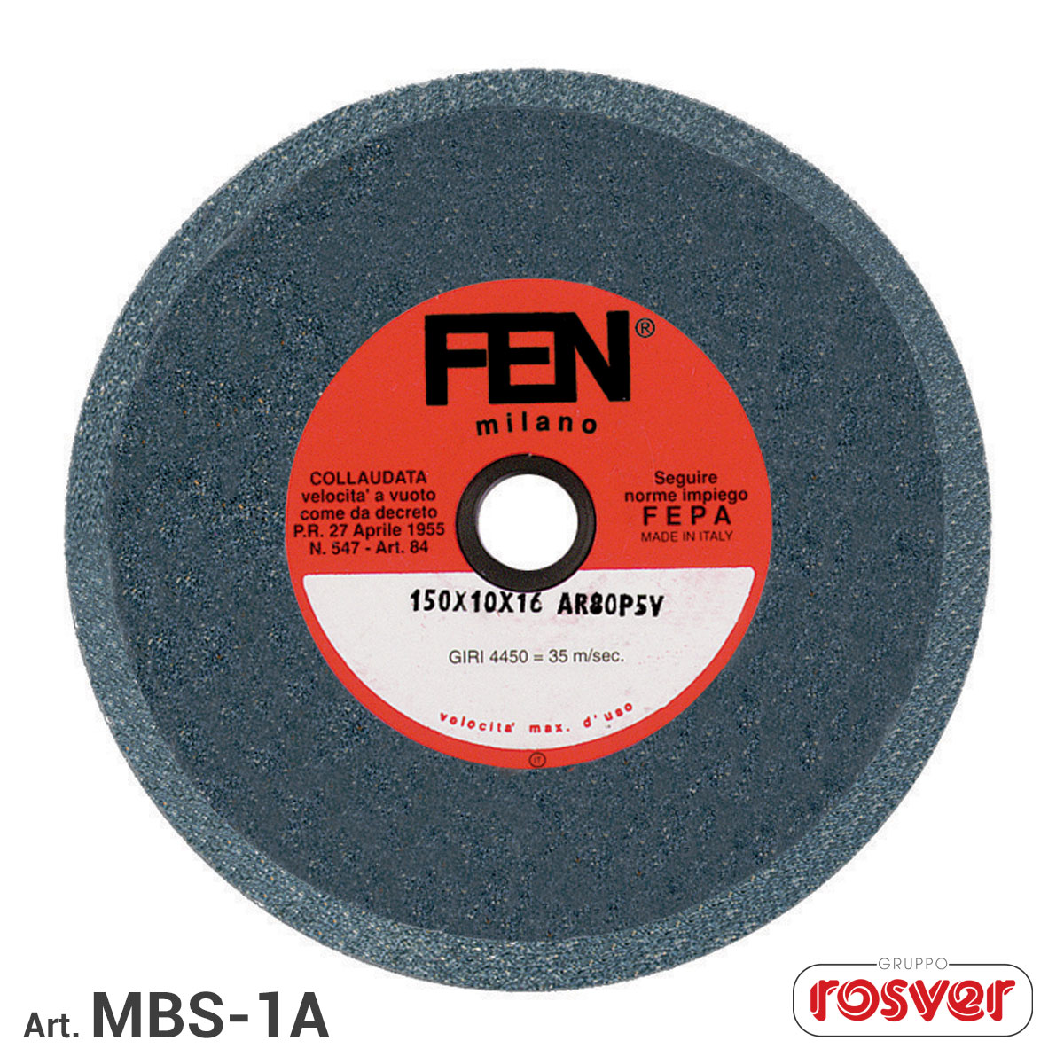 Mole a Smusso in Corindone - Rosver - MBS D.200x10x20 Conf.3pz