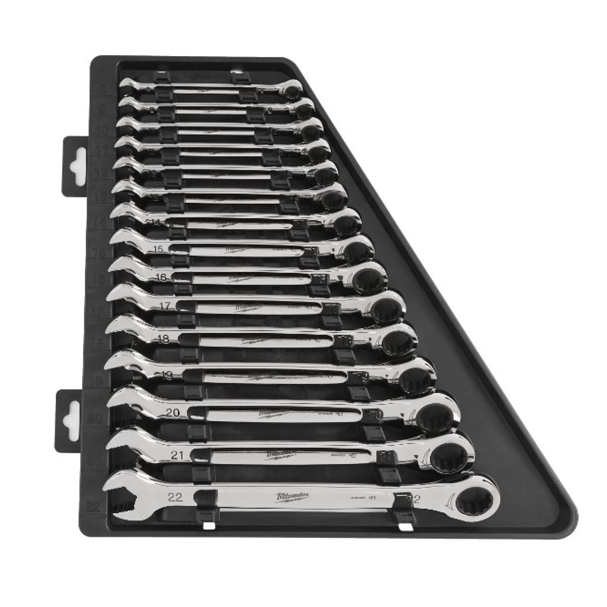 Set Chiavi Doppio Cricchetto -15 pezzi - Milwaukee 4932464994