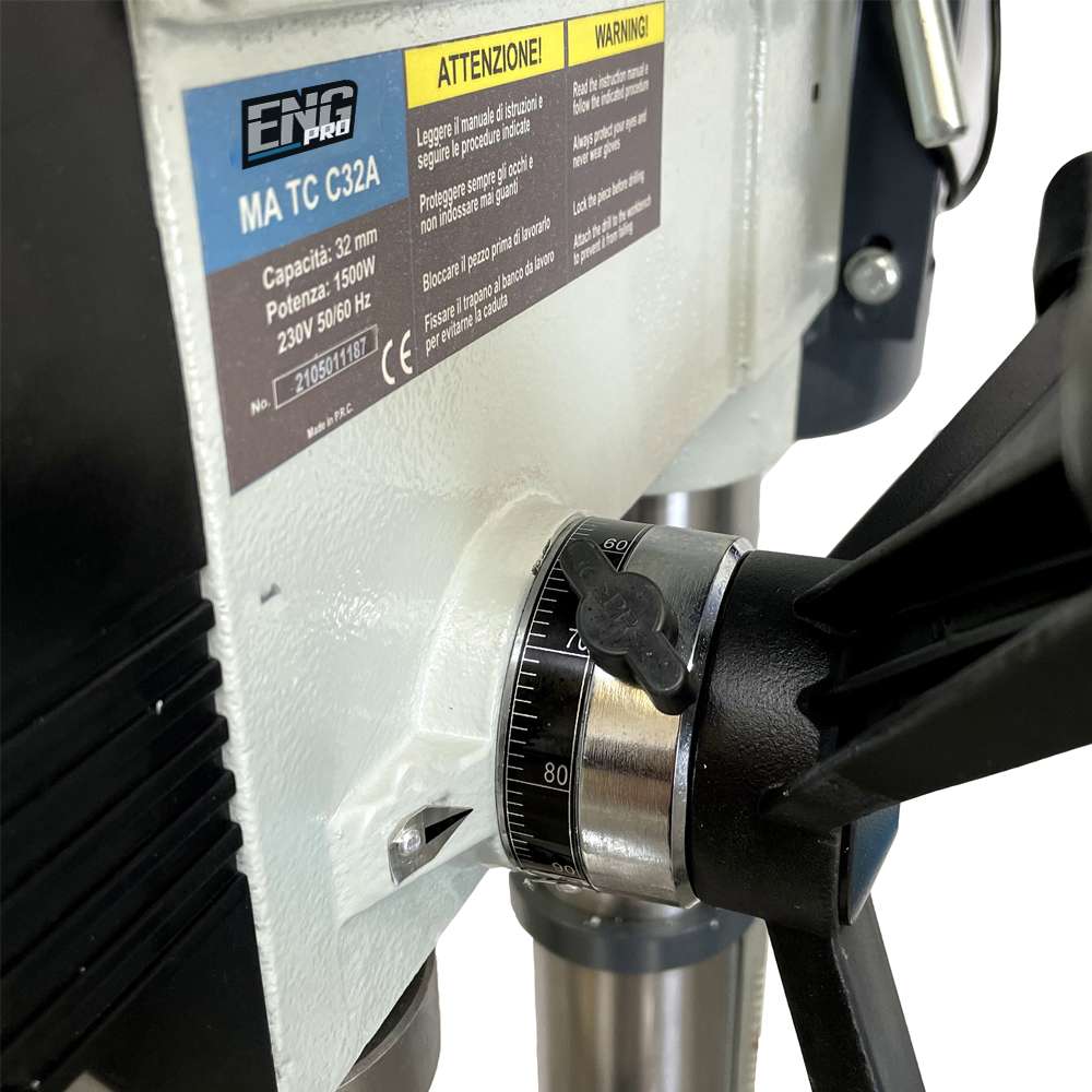 Trapano a colonna con trasmissione a cinghia 32mm 400V/3Ph - ENG PRO MA TC C32B