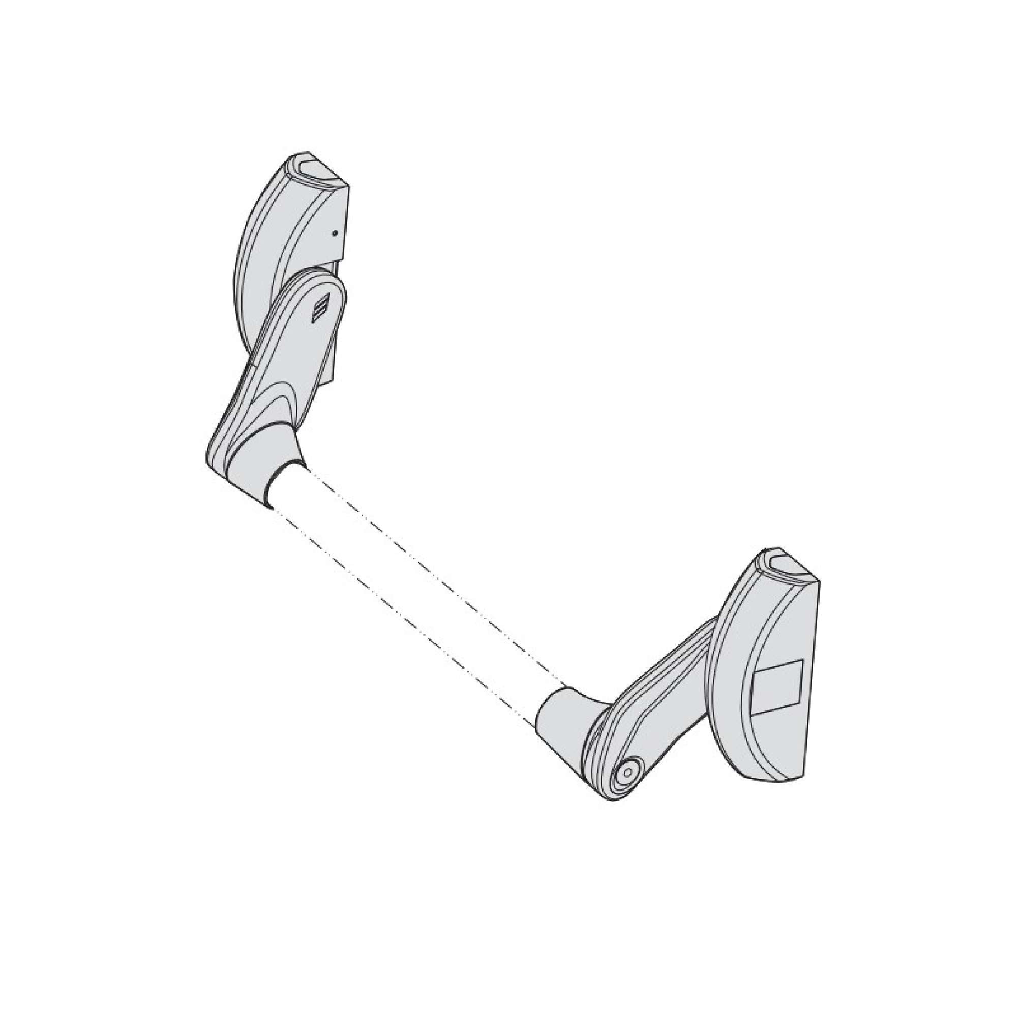 Maniglione antipanico Fast Push scrocco laterale autobloccante con esclusione barra esclusa - CISA 59011.10.0