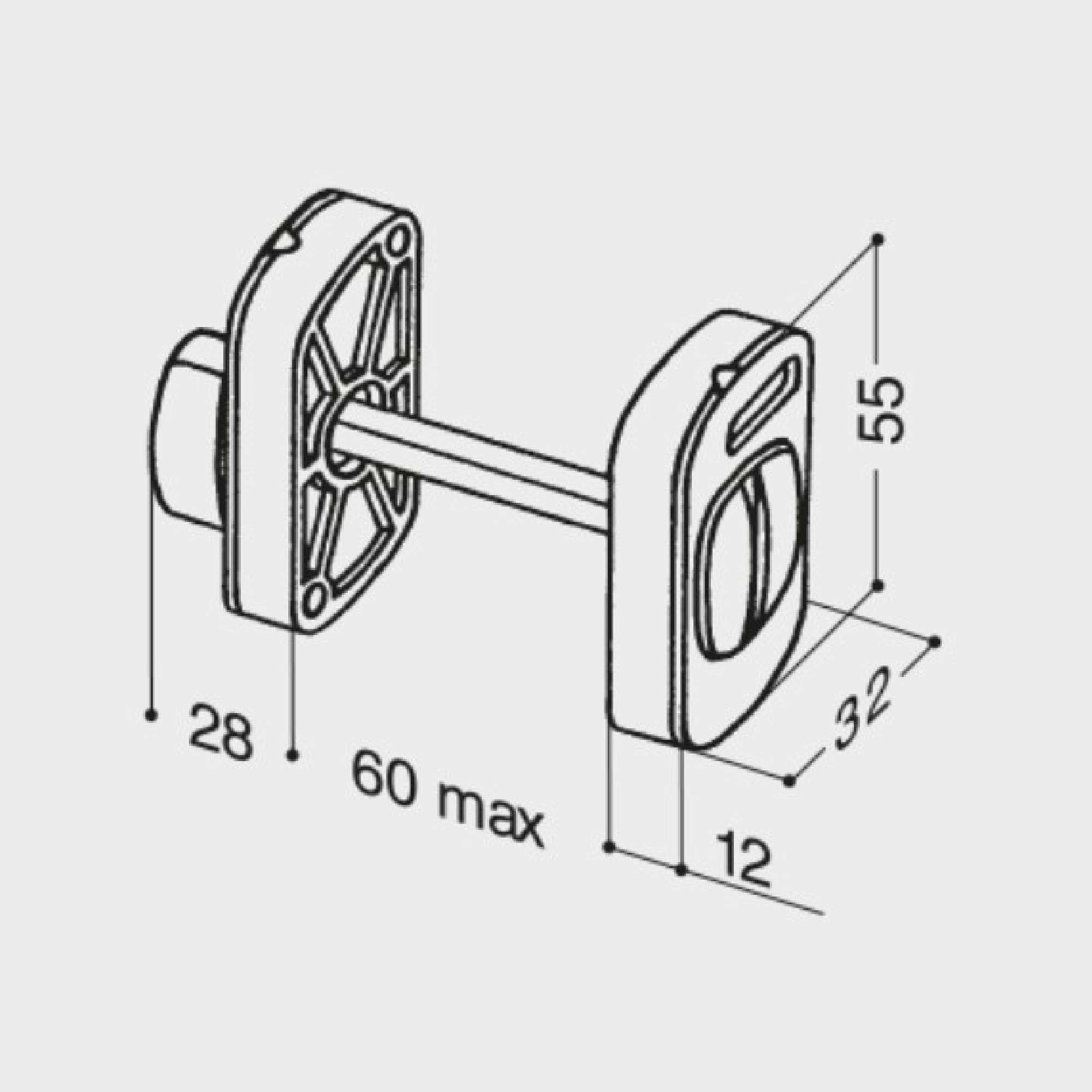 Blocchetto 'libero/occupato' universale nero - Esinplast 2120.001