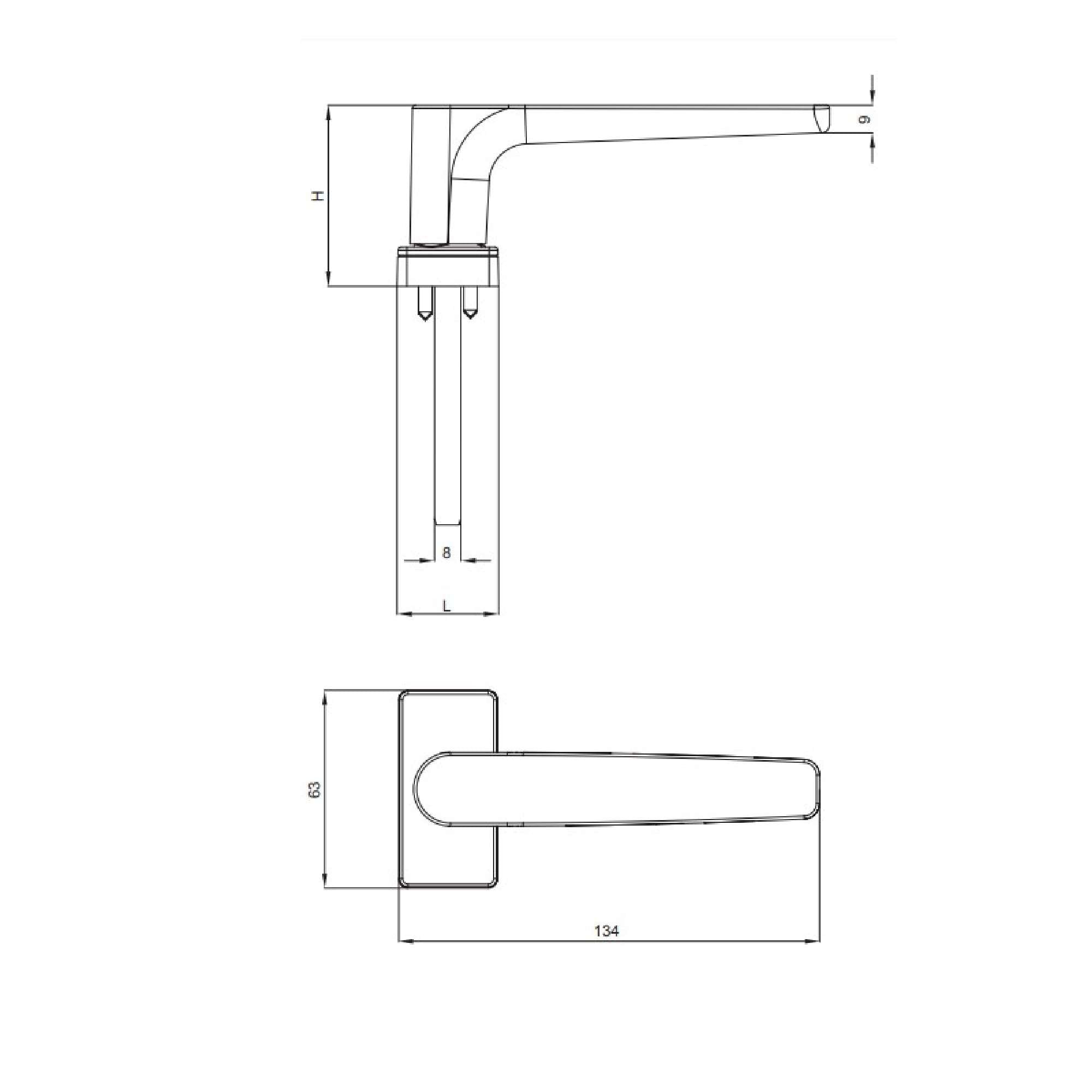 Maniglia Karma doppia in alluminio pressofuso - Master Italy 3067