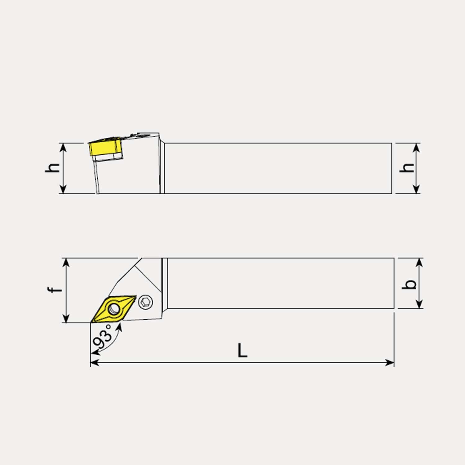 Portautensili per lavorazioni esterne,sinistro, inserti negativi - Talicarb PDJN-R