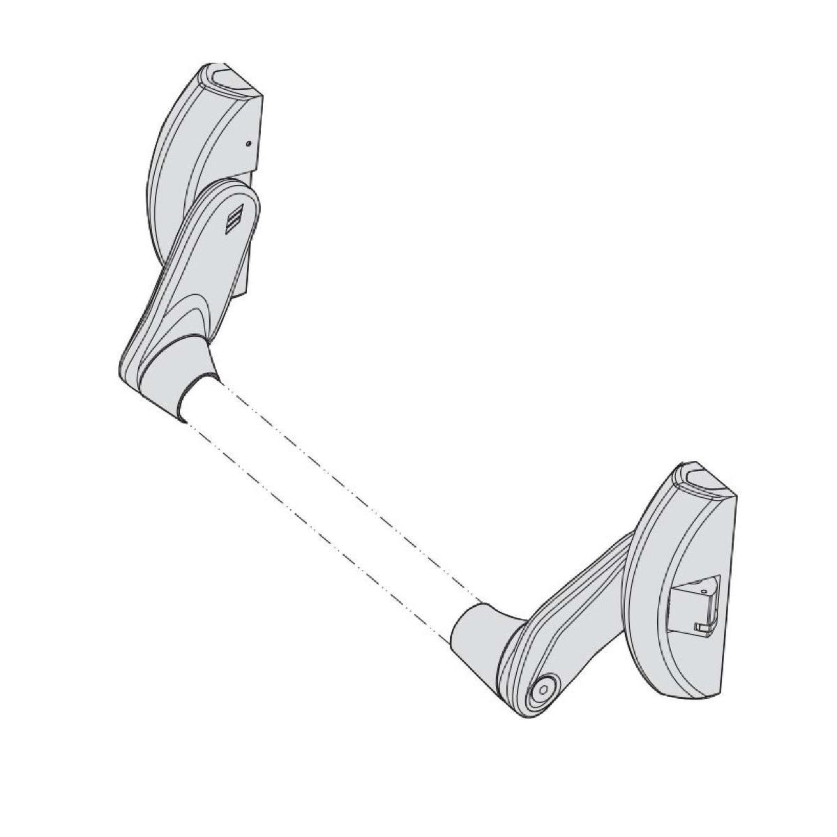 Maniglione antipanico Fast Push con scrocco laterale autobloccante barra esclusa - CISA 59001.10.0