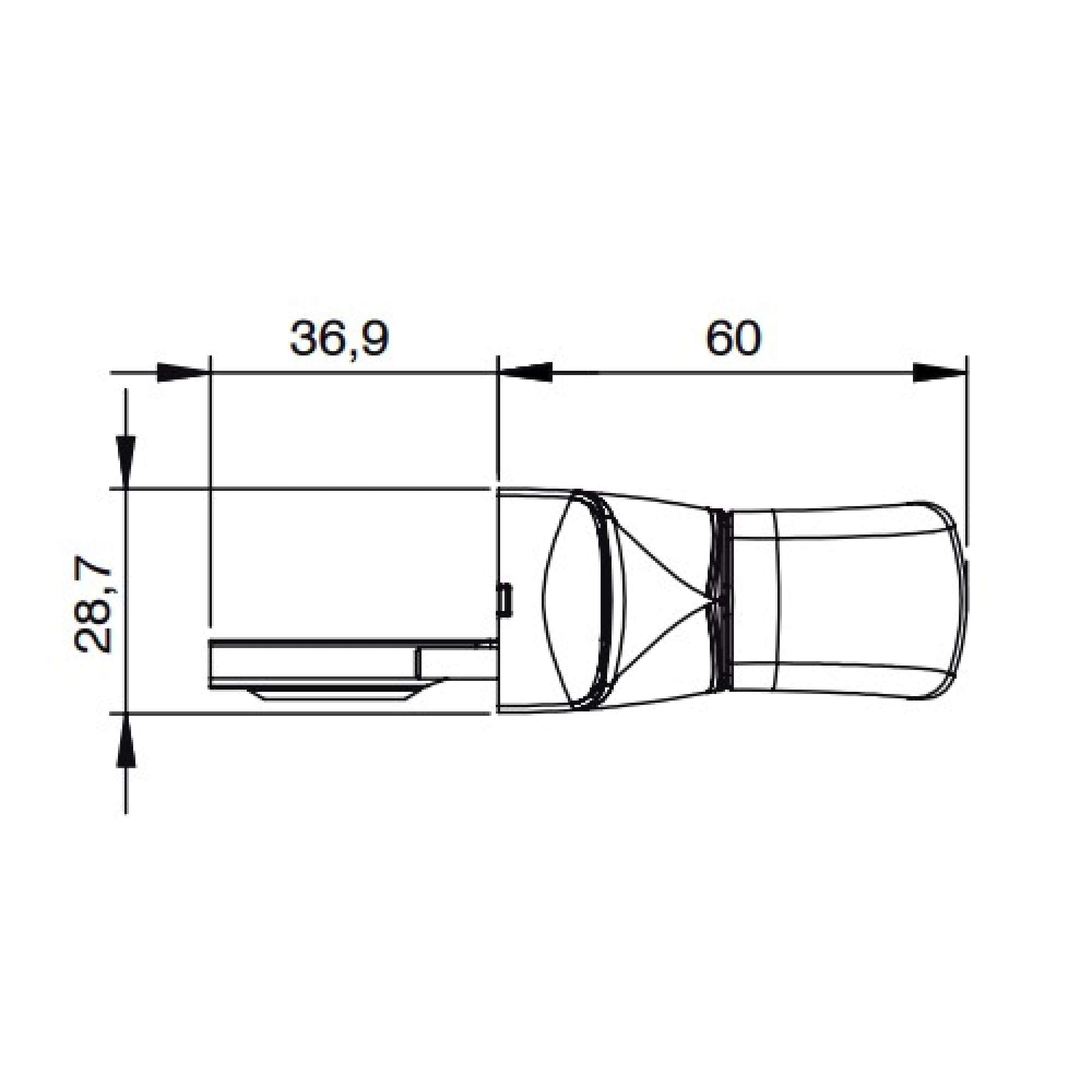 Maniglia Cremonese Apex per esterno unica - GIESSE 01154