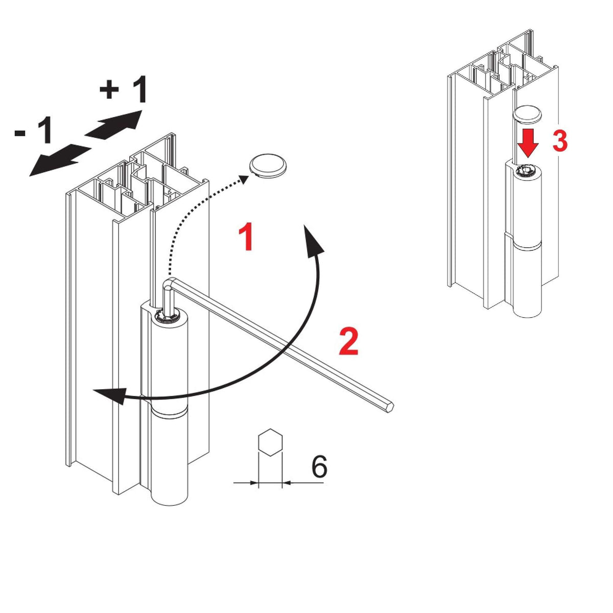 Cerniera a contrasto Celera per porte nodo C001 - C002 - C005 - GIESSE 00681