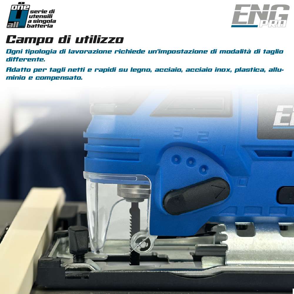 Seghetto Alternativo - Linea professionale a batteria ONE4ALL 20V - Corpo macchina