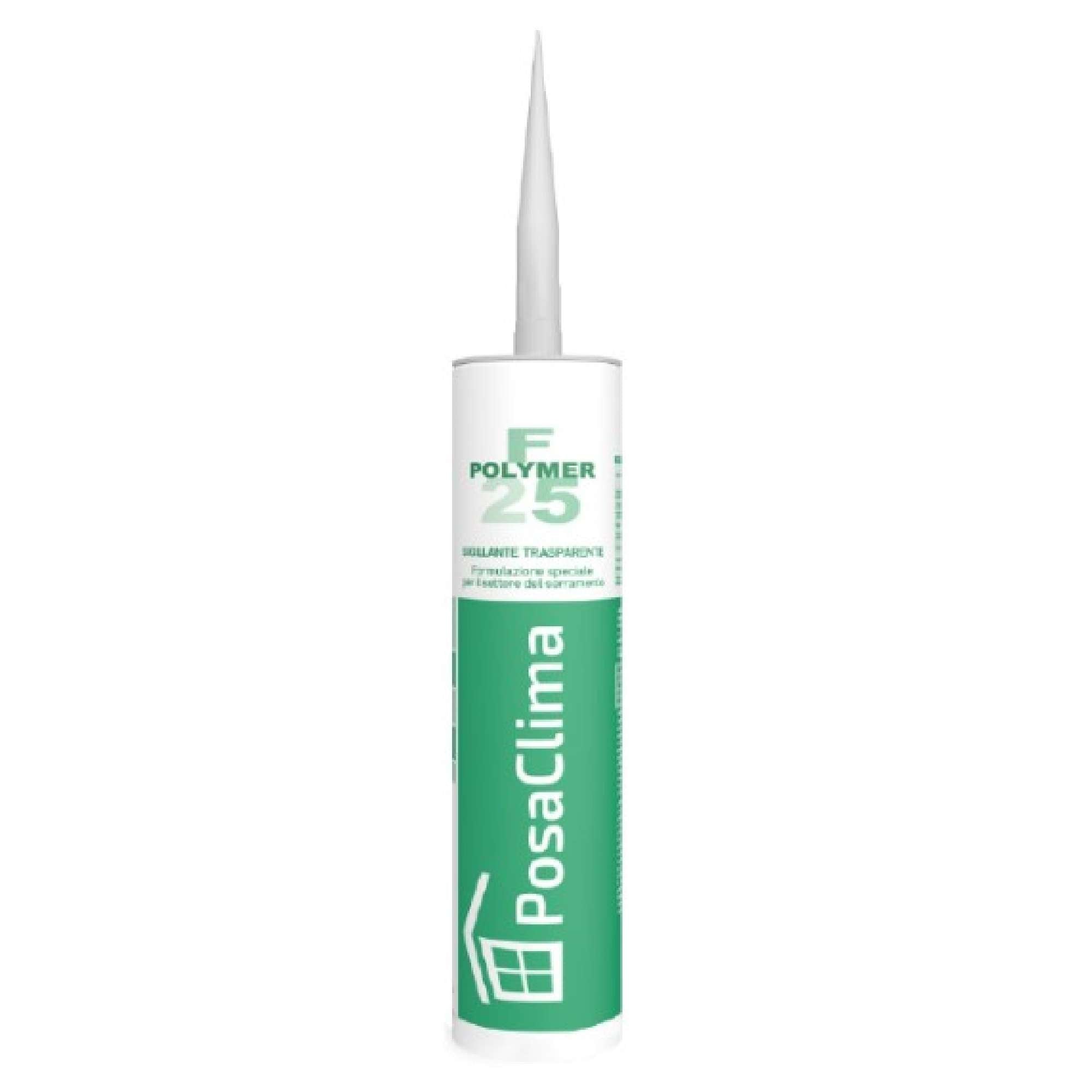 F-Polimer 25 trasparente esterno specifico per il settore serramenti 300ml - Posaclima KLFPOLYP12