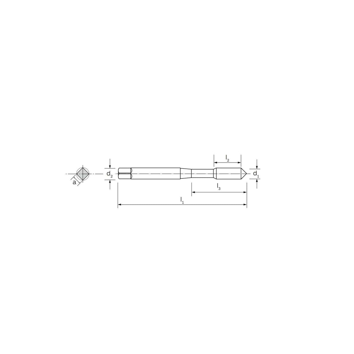 Maschio a macchina rastremato specifico per acciaio inox DIN 371 3 - ILIX